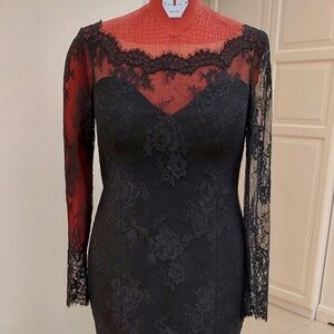 Custom made Black lace dress